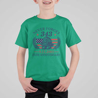 Firefighter Memorial Never Forget 343 T Shirt For Kid 25th Anniversary Patriotic Honor 9 11 Tribute
