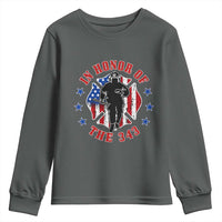 Firefighter Memorial In Honor Of The 343 Maltese Cross Graphic Youth Sweatshirt Patriotic 9 11 Memorial Tribute