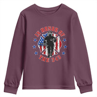 Firefighter Memorial In Honor Of The 343 Maltese Cross Graphic Youth Sweatshirt Patriotic 9 11 Memorial Tribute
