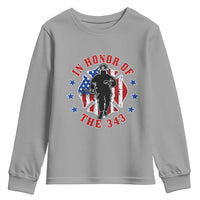 Firefighter Memorial In Honor Of The 343 Maltese Cross Graphic Youth Sweatshirt Patriotic 9 11 Memorial Tribute