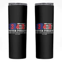 Firefighter Memorial 343 Never Forget American Flag Skinny Tumbler 25th Anniversary Patriotic Honor 9 11 Tribute