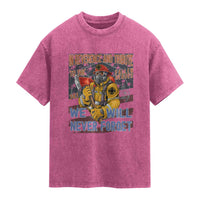 Firefighter Memorial In Reverence And Tribute Fallen Heroes 343 Washed Cotton T-Shirt We Will Never Forget Honor 9 11