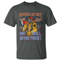 Firefighter Memorial In Reverence And Tribute Fallen Heroes 343 T Shirt We Will Never Forget Honor 9 11