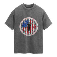 Commemoration Tribute Fallen Firefighters 9 11 Memorial Washed Cotton T-Shirt Maltese Cross Patriotic Honor Fallen Brothers