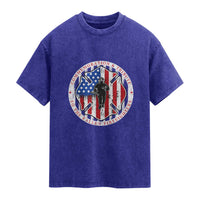 Commemoration Tribute Fallen Firefighters 9 11 Memorial Washed Cotton T-Shirt Maltese Cross Patriotic Honor Fallen Brothers