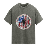 Commemoration Tribute Fallen Firefighters 9 11 Memorial Washed Cotton T-Shirt Maltese Cross Patriotic Honor Fallen Brothers