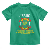 Jesus The Original Firefighter Christian Faith Toddler T Shirt Keeping People From Burning First Responder