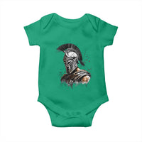 Ancient Spartan Warrior Watercolor Splatter Graphic Baby Onesie Greek Mythology Enthusiast History Gift