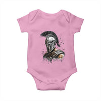 Ancient Spartan Warrior Watercolor Splatter Graphic Baby Onesie Greek Mythology Enthusiast History Gift