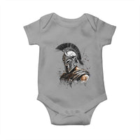 Ancient Spartan Warrior Watercolor Splatter Graphic Baby Onesie Greek Mythology Enthusiast History Gift