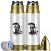 Ancient Spartan Warrior Watercolor Splatter Graphic Bullet Tumbler Greek Mythology Enthusiast History Gift