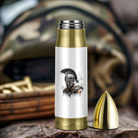 Ancient Spartan Warrior Watercolor Splatter Graphic Bullet Tumbler Greek Mythology Enthusiast History Gift
