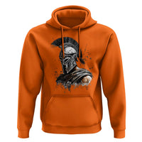 Ancient Spartan Warrior Watercolor Splatter Graphic Hoodie Greek Mythology Enthusiast History Gift