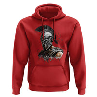 Ancient Spartan Warrior Watercolor Splatter Graphic Hoodie Greek Mythology Enthusiast History Gift