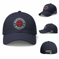 Make No Peace With Evil Jerusalem Cross Baseball Cap Christian Warrior Crusader Emblem Graphic