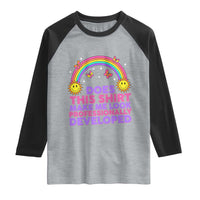Does This Shirt Make Me Look Professionally Developed Raglan Shirt Retro Rainbow Butterfly Sarcastic Professional Development PD Humor