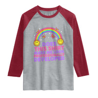 Does This Shirt Make Me Look Professionally Developed Raglan Shirt Retro Rainbow Butterfly Sarcastic Professional Development PD Humor