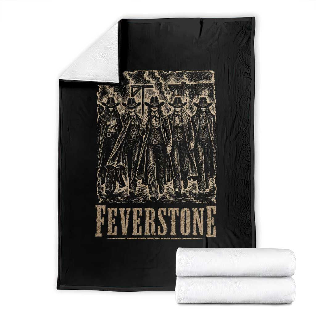 Vintage Feverstone Cowgirls Wild West Outlaw Legends Throw Blanket