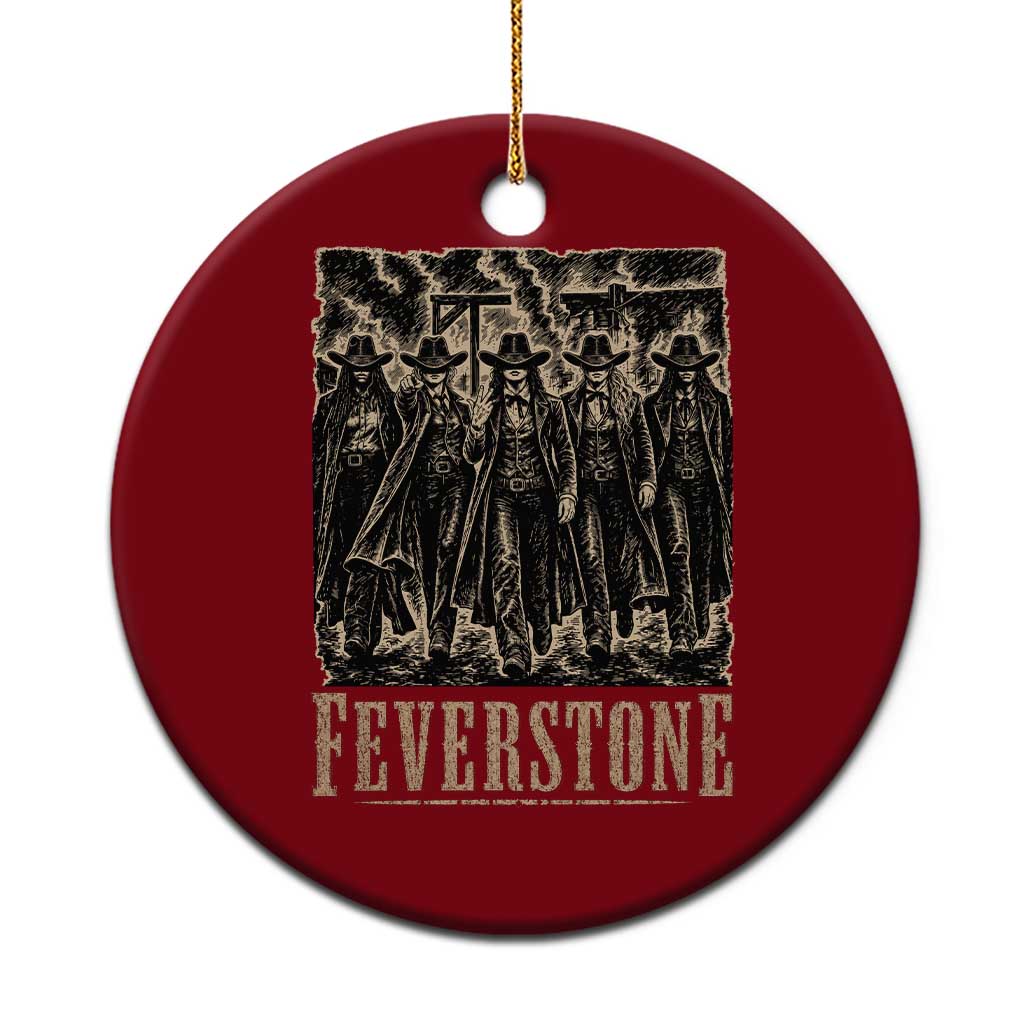 Vintage Feverstone Cowgirls Wild West Outlaw Legends Ceramic Ornament