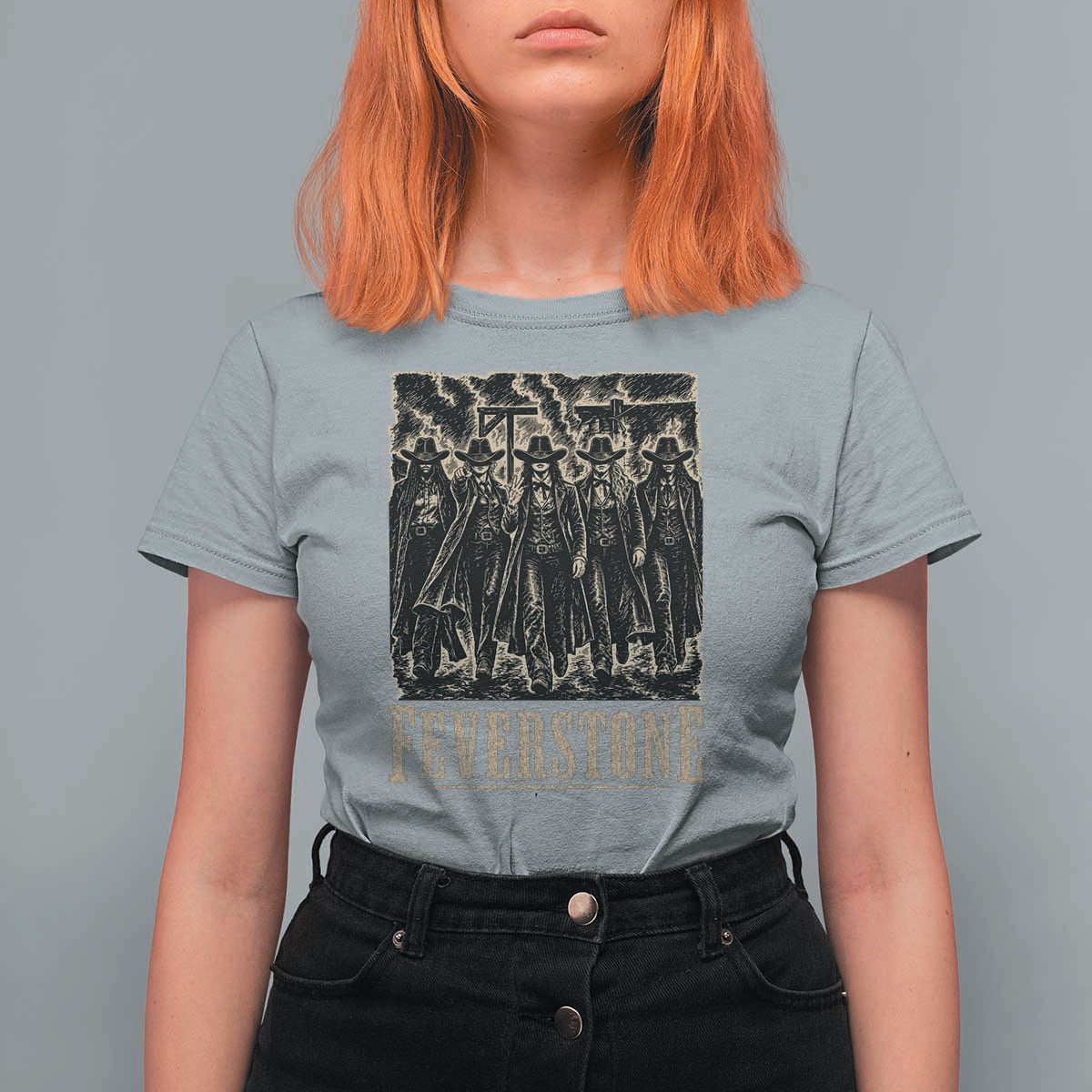 Vintage Feverstone Cowgirls Wild West Outlaw Legends T Shirt For Women