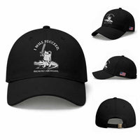 Funny Goblincore Sword Frog Riding Alligator Meme Baseball Cap I Will Succeed Because I Am Insane Chaotic Motivation