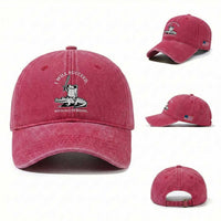 Funny Goblincore Sword Frog Riding Alligator Meme Washed Cotton Baseball Cap I Will Succeed Because I Am Insane Chaotic Motivation
