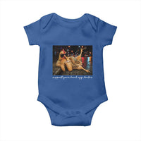 Support Your Local Egg Dealer Chicken Sipping Iced Coffee Graphic Baby Onesie Funny Homesteading Farm Life