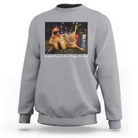 Support Your Local Egg Dealer Chicken Sipping Iced Coffee Graphic Sweatshirt Funny Homesteading Farm Life