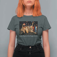 Support Your Local Egg Dealer Chicken Sipping Iced Coffee Graphic T Shirt For Women Funny Homesteading Farm Life