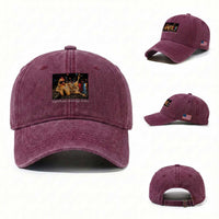 Support Your Local Egg Dealer Chicken Sipping Iced Coffee Graphic Washed Cotton Baseball Cap Funny Homesteading Farm Life