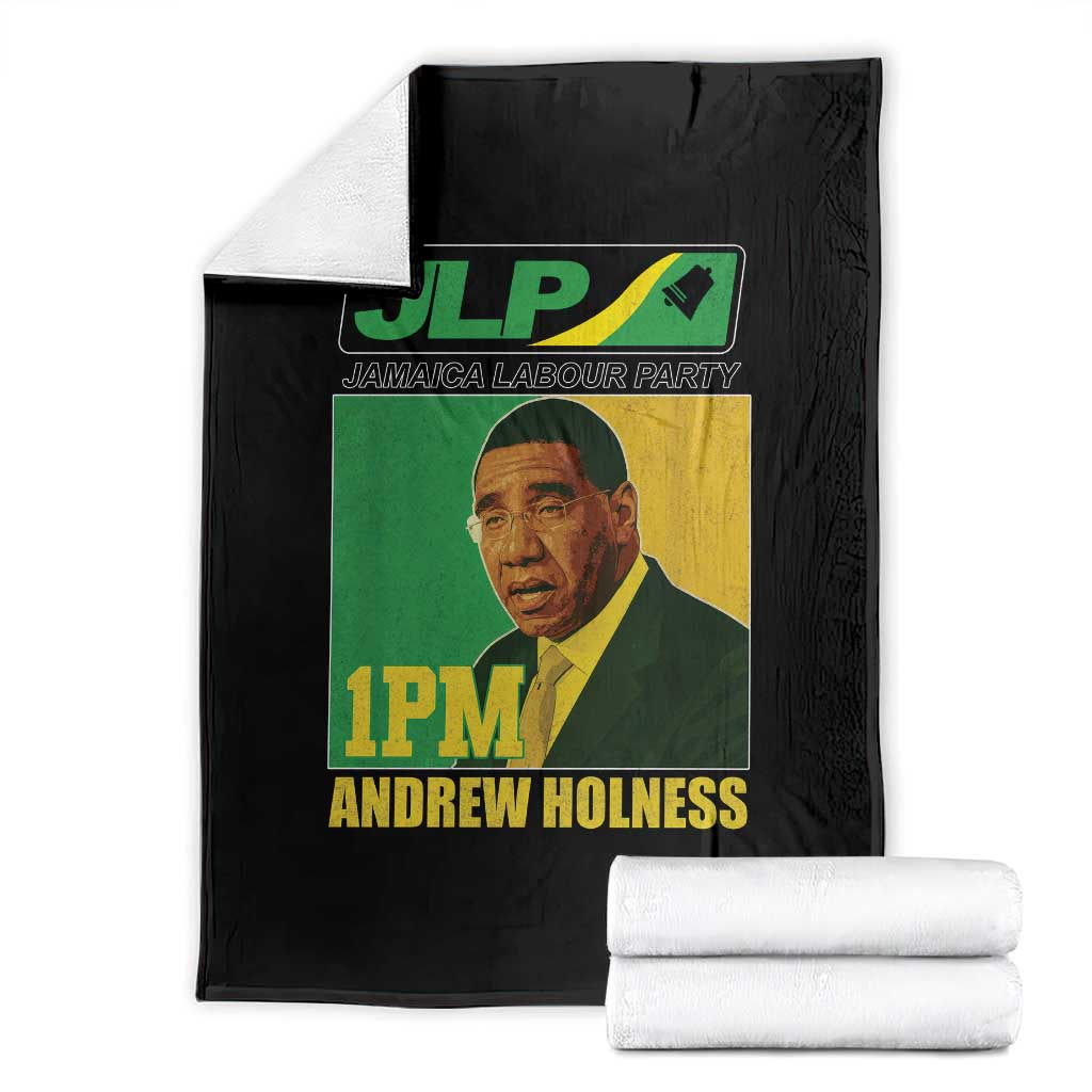 1PM Andrew Holness JPL Supporter Throw Blanket Jamaica Labor Party Jamaican Political Pride - Wonder Print Shop