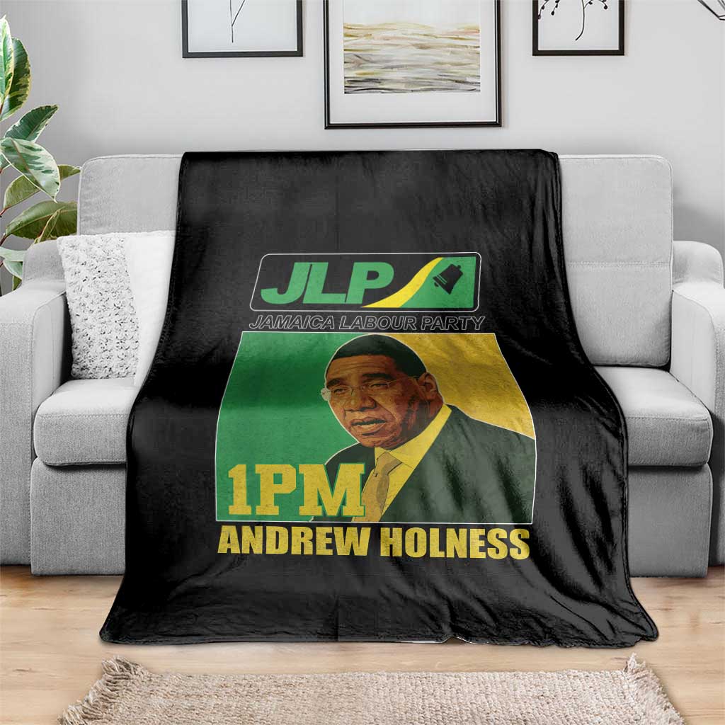 1PM Andrew Holness JPL Supporter Throw Blanket Jamaica Labor Party Jamaican Political Pride - Wonder Print Shop
