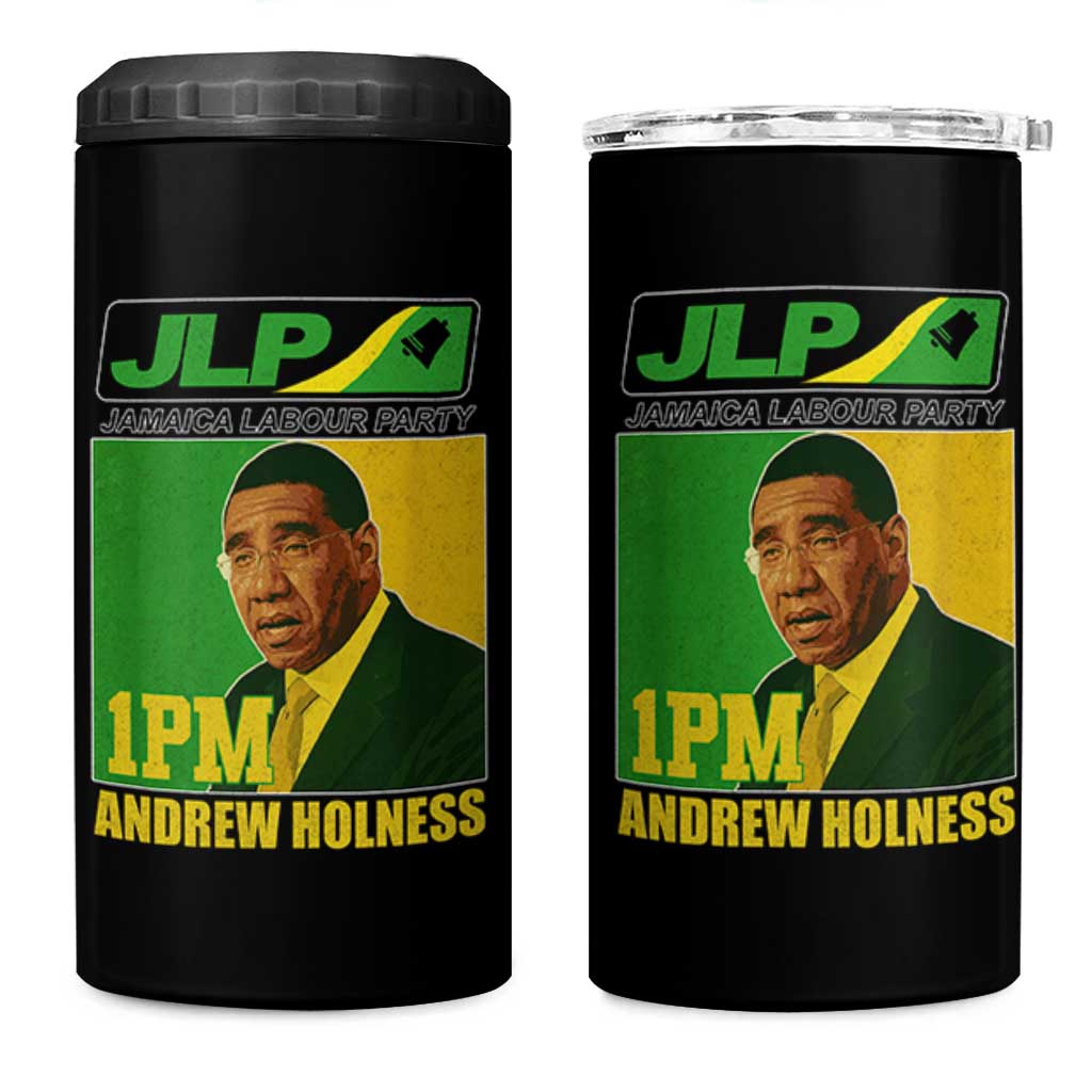 1PM Andrew Holness JPL Supporter 4 in 1 Can Cooler Tumbler Jamaica Labor Party Jamaican Political Pride - Wonder Print Shop