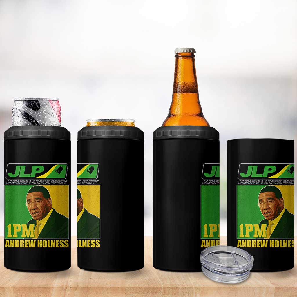 1PM Andrew Holness JPL Supporter 4 in 1 Can Cooler Tumbler Jamaica Labor Party Jamaican Political Pride - Wonder Print Shop