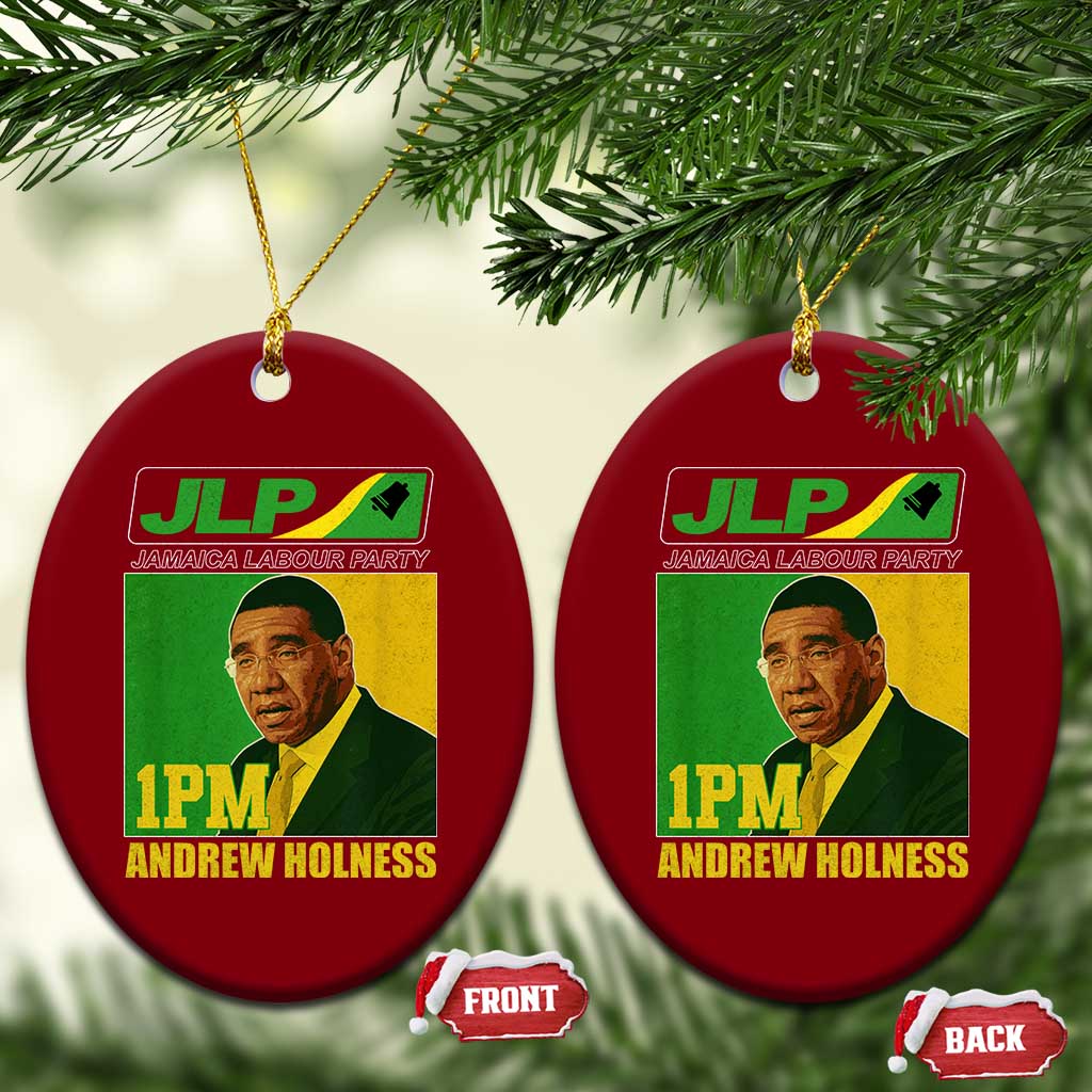 1PM Andrew Holness JPL Supporter Ceramic Ornament Jamaica Labor Party Jamaican Political Pride - Wonder Print Shop