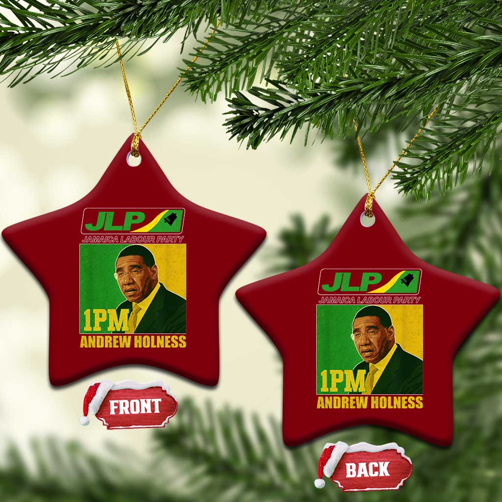 1PM Andrew Holness JPL Supporter Ceramic Ornament Jamaica Labor Party Jamaican Political Pride - Wonder Print Shop