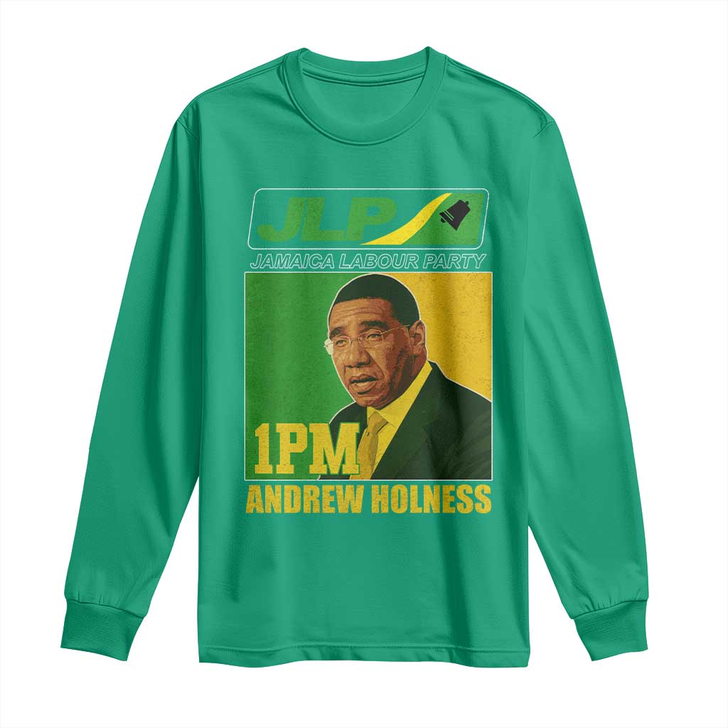 1PM Andrew Holness JPL Supporter Long Sleeve Shirt Jamaica Labor Party Jamaican Political Pride - Wonder Print Shop