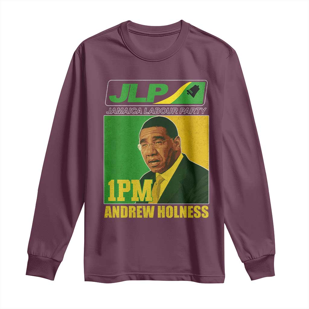 1PM Andrew Holness JPL Supporter Long Sleeve Shirt Jamaica Labor Party Jamaican Political Pride - Wonder Print Shop