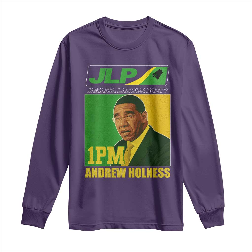 1PM Andrew Holness JPL Supporter Long Sleeve Shirt Jamaica Labor Party Jamaican Political Pride - Wonder Print Shop
