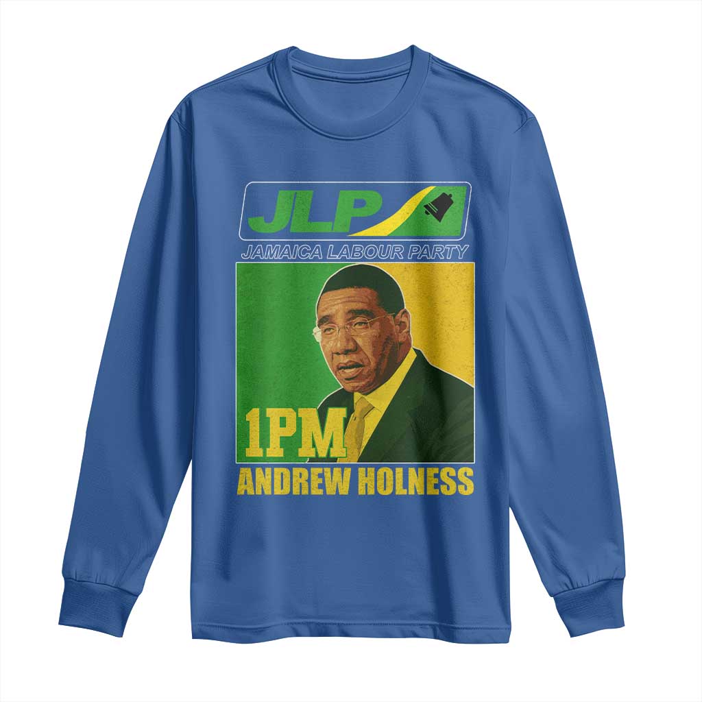 1PM Andrew Holness JPL Supporter Long Sleeve Shirt Jamaica Labor Party Jamaican Political Pride - Wonder Print Shop