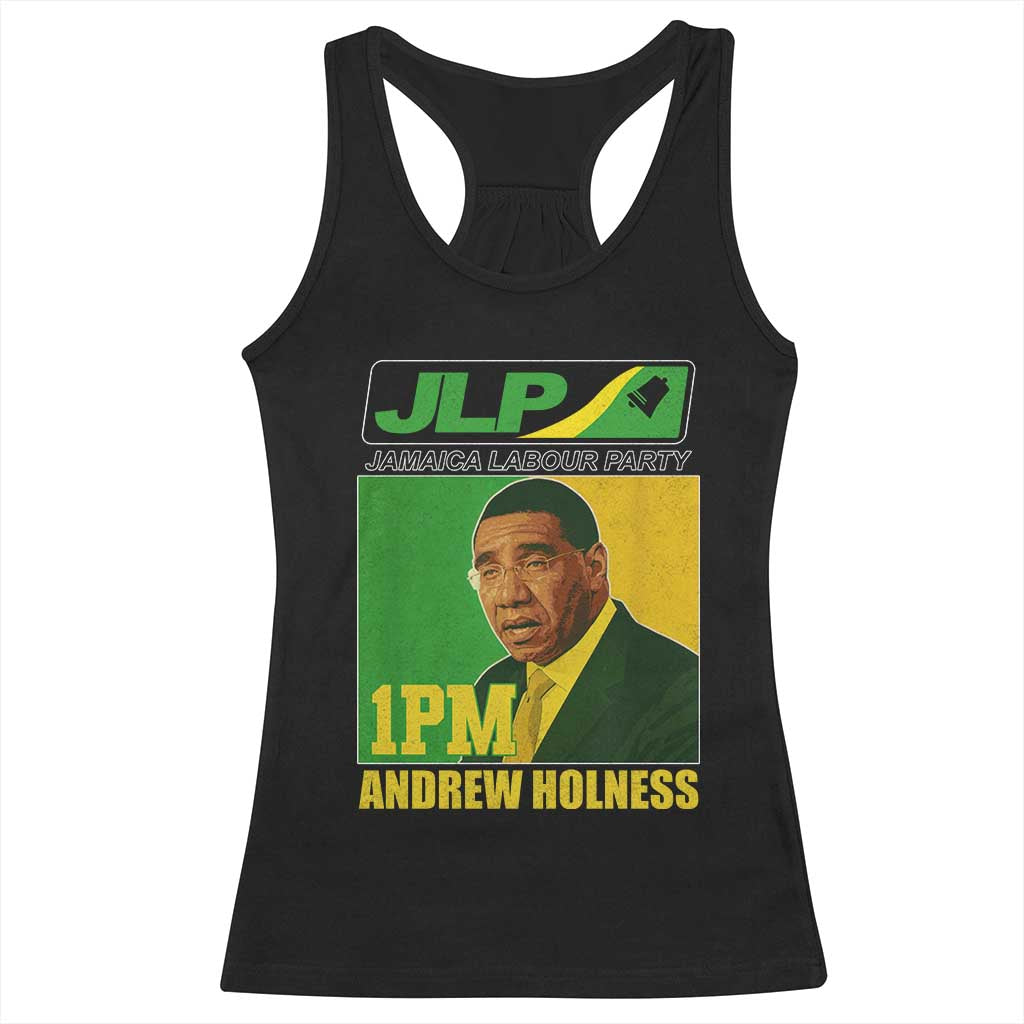 1PM Andrew Holness JPL Supporter Racerback Tank Top Jamaica Labor Party Jamaican Political Pride - Wonder Print Shop