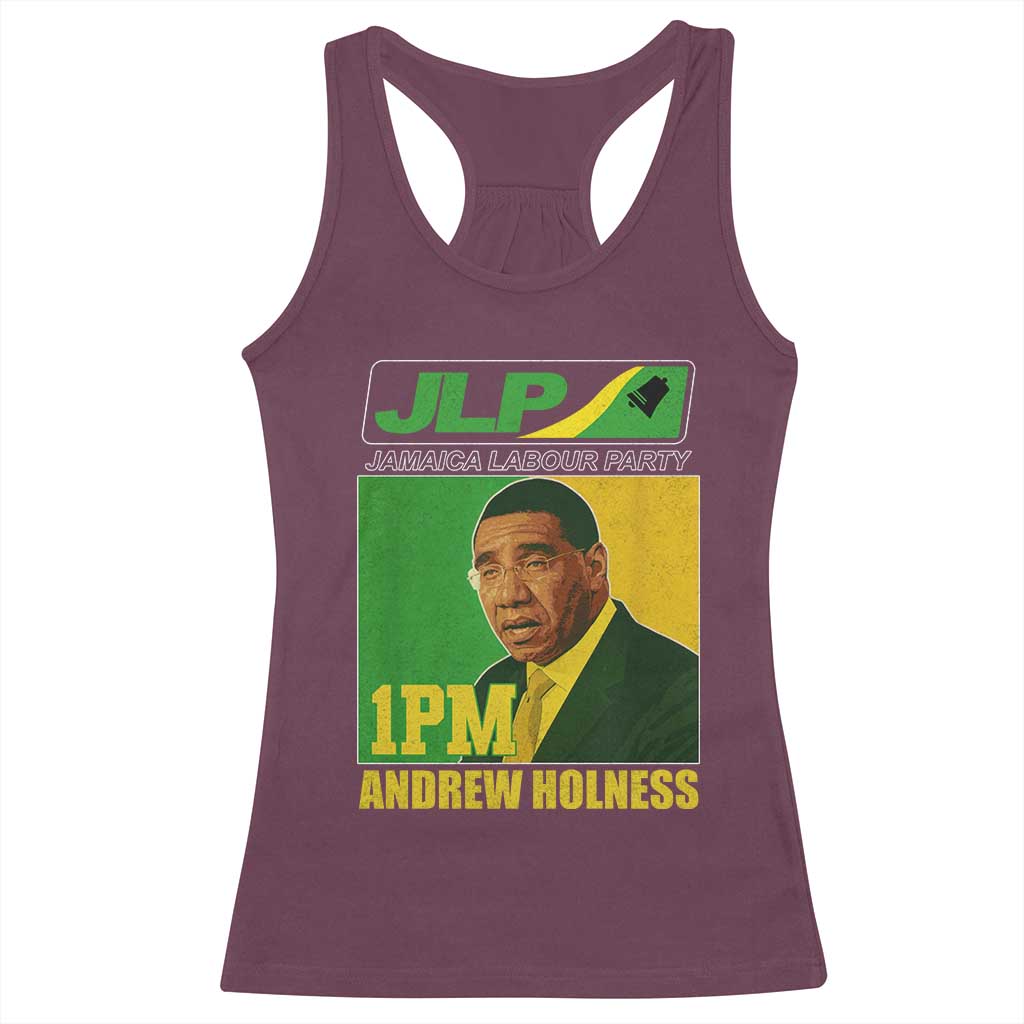 1PM Andrew Holness JPL Supporter Racerback Tank Top Jamaica Labor Party Jamaican Political Pride - Wonder Print Shop