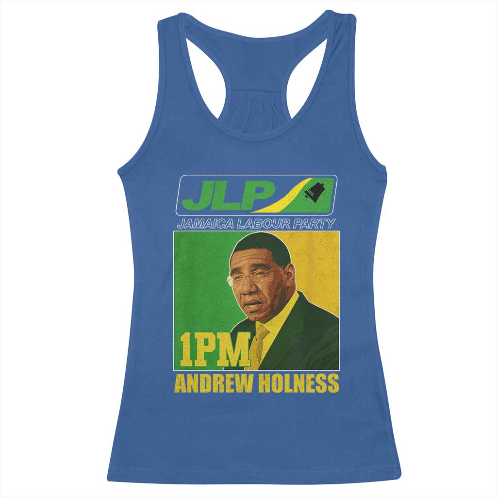 1PM Andrew Holness JPL Supporter Racerback Tank Top Jamaica Labor Party Jamaican Political Pride - Wonder Print Shop