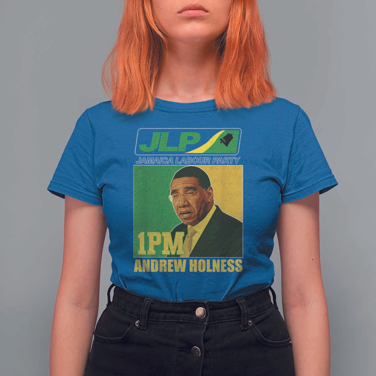 1PM Andrew Holness JPL Supporter T Shirt For Women Jamaica Labor Party Jamaican Political Pride - Wonder Print Shop