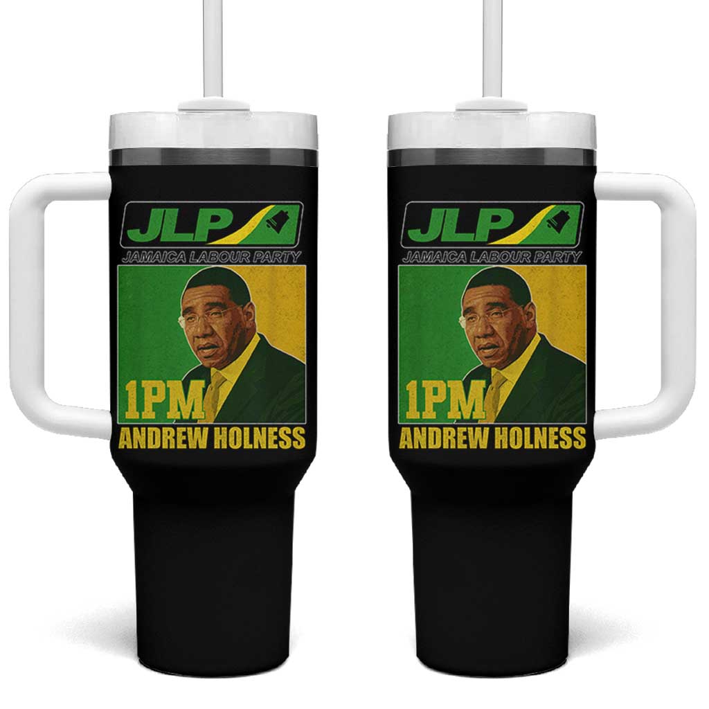 1PM Andrew Holness JPL Supporter Tumbler With Handle Jamaica Labor Party Jamaican Political Pride - Wonder Print Shop