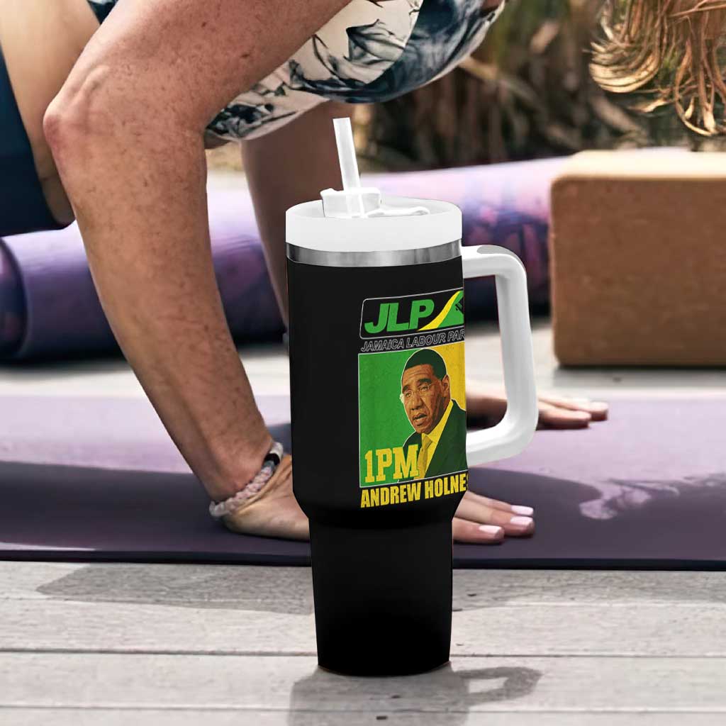 1PM Andrew Holness JPL Supporter Tumbler With Handle Jamaica Labor Party Jamaican Political Pride - Wonder Print Shop