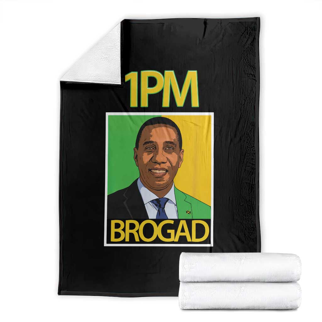 1PM BROGAD JLP Supporter Andrew Holness Throw Blanket Jamaica Labor Party Politics - Wonder Print Shop