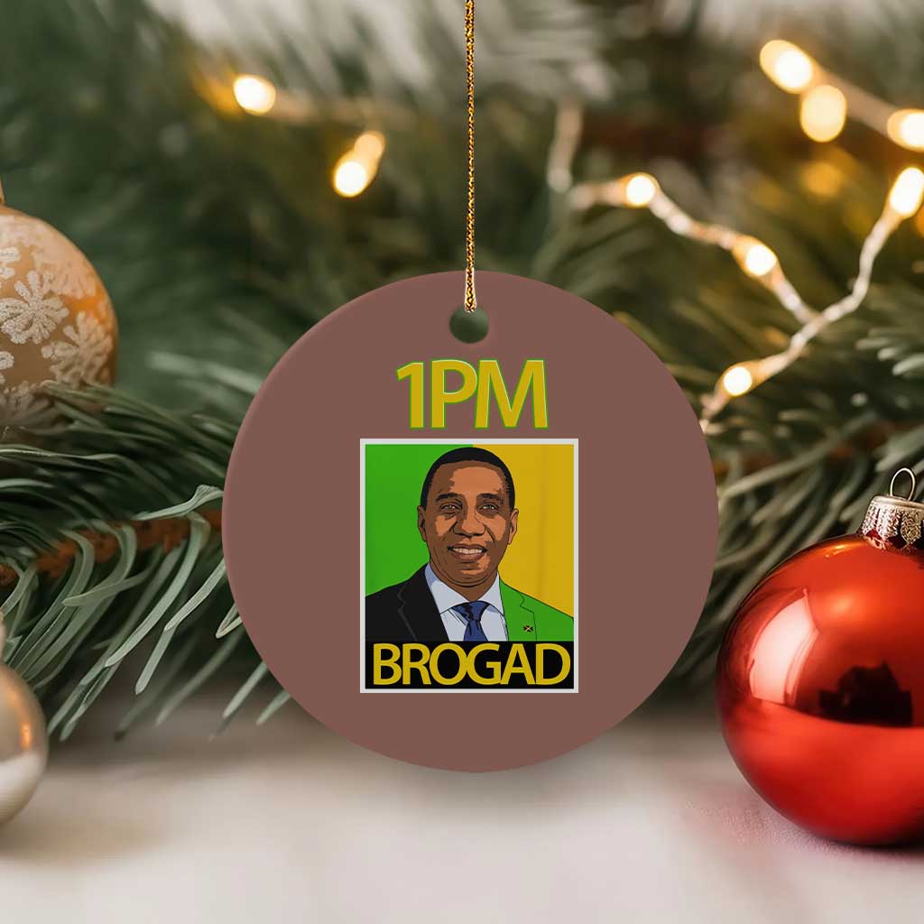 1PM BROGAD JLP Supporter Andrew Holness Ceramic Ornament Jamaica Labor Party Politics - Wonder Print Shop