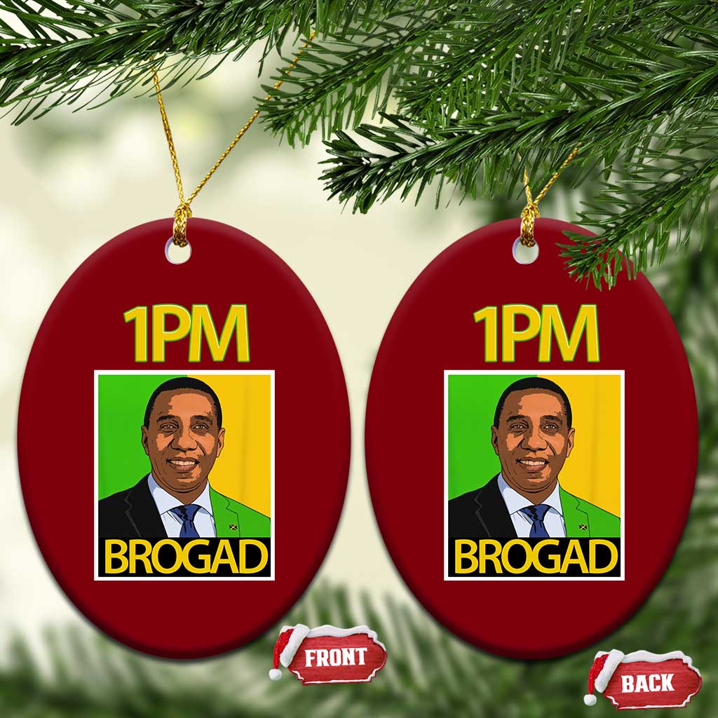 1PM BROGAD JLP Supporter Andrew Holness Ceramic Ornament Jamaica Labor Party Politics - Wonder Print Shop