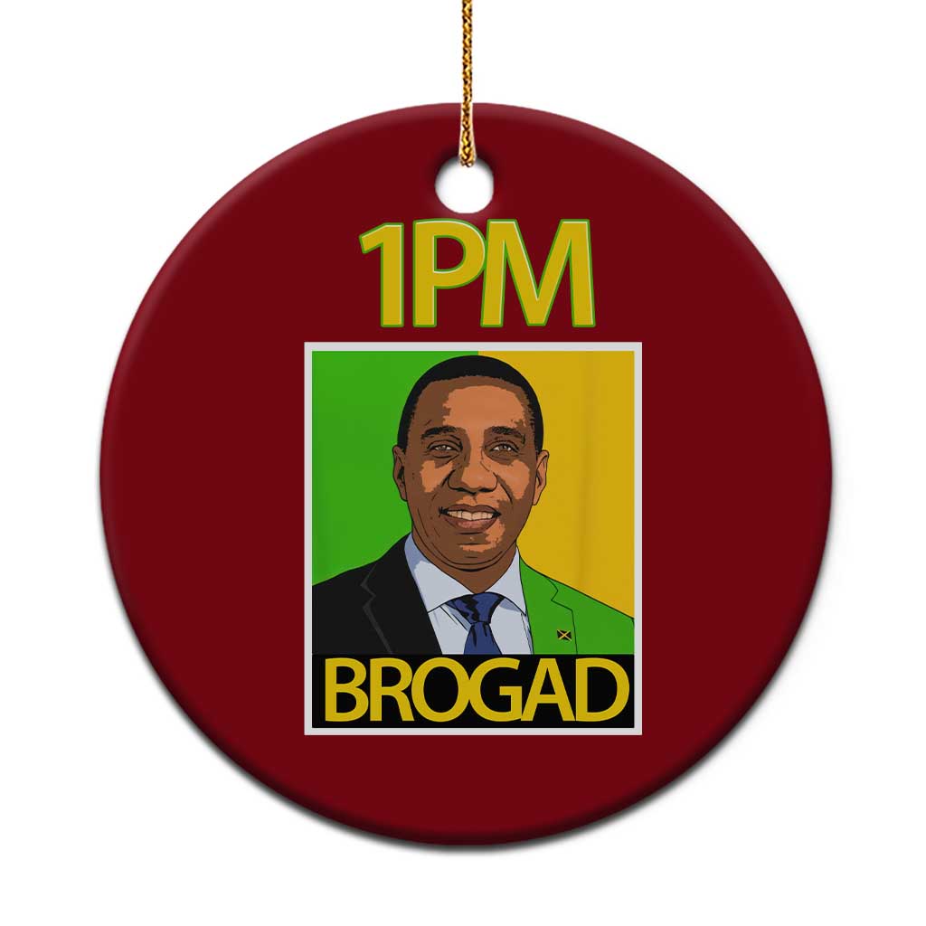 1PM BROGAD JLP Supporter Andrew Holness Ceramic Ornament Jamaica Labor Party Politics - Wonder Print Shop